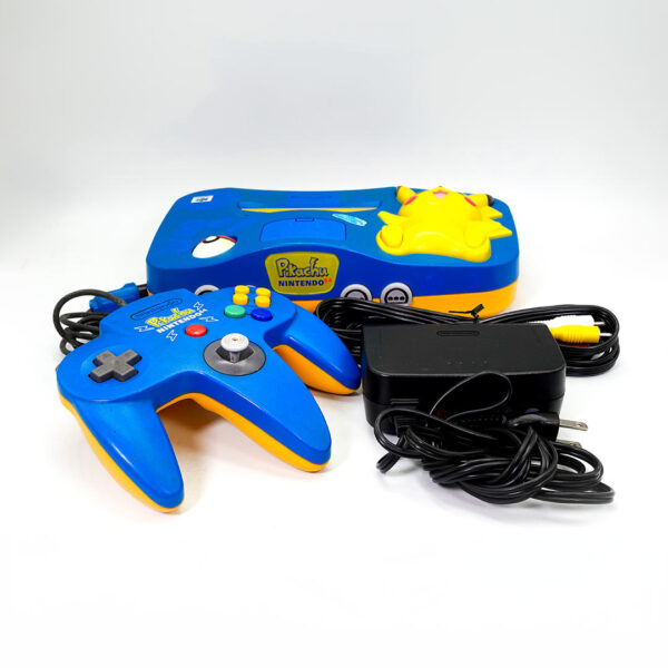 Nintendo 64 Edición Pikachu Azul RARA consola suelta + Mando - Imagen 2