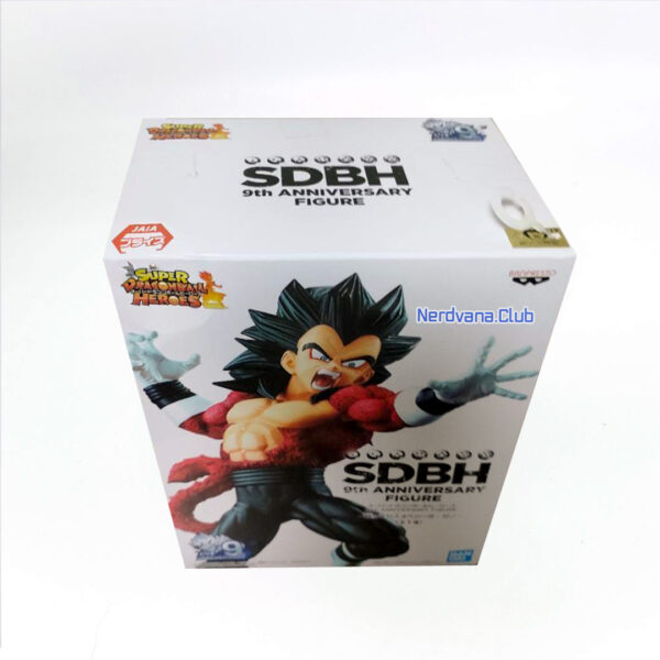 Vegeta SSJ4 Figura Dragon Ball Heroes 9no Aniversario Banpresto - Imagen 3