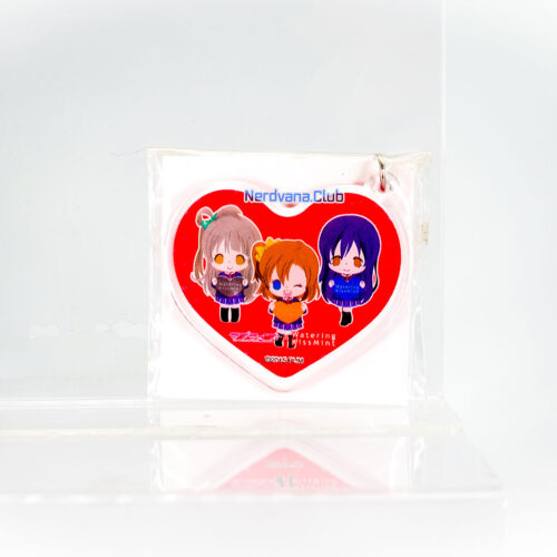 JU0163-1 Love Live - Llavero forma de Corazón Love Live x Watering KissMint (Rojo)