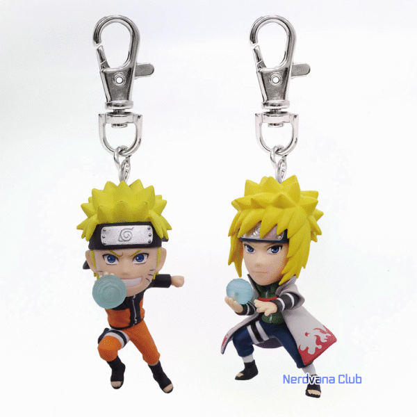 Naruto Shippuden - Llavero Figura - Naruto Uzumaki & Minato Namikaze