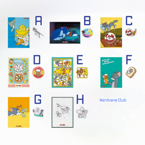 Tom y Jerry - Ichiban Kuji - Póster y set de stickers - Premio H