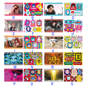 Dandadan - Ichiban Kuji - Set de Stickers - Premio F