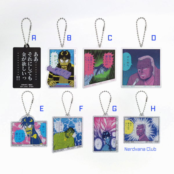 Ichiban Kuji Kaiji Chū Naraku Roku - Premio E - Llavero acrílico “¡Aplastante!