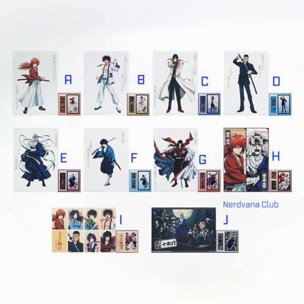 Ichiban Kuji Rurouni Kenshin - Premio F - Tabla de Ilustración Estilo Lienzo & Pegatina