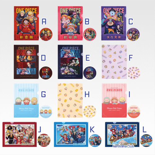 Ichiban Kuji One Piece - Premio I - 【Colaboración Tienda Mugiwara】 Set de carpeta transparente y calcomanías