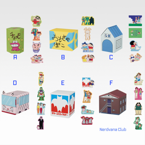SF1161 Ichiban Kuji Crayon Shin-chan - Premio H - Set de Stickers en Caja
