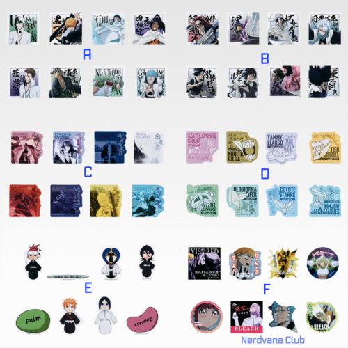 SF1257 BLEACH – Ichiban Kuji Vol.3 – Premio H – Set de Stickers