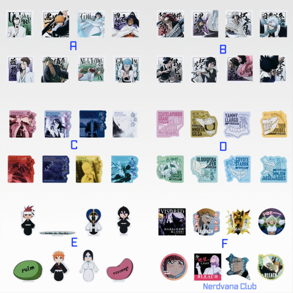 BLEACH – Ichiban Kuji Vol.3 – Premio H – Set de Stickers