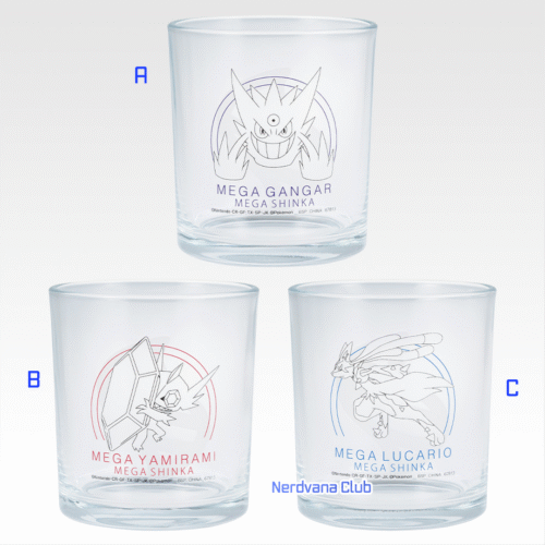 Ichiban Kuji Pokémon – Premio F – Vasos Refrescantes de Mega-Evolución