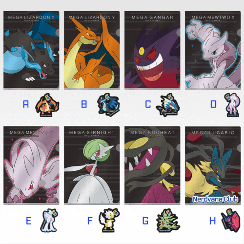 Ichiban Kuji Pokémon – Premio H – Archivo Lenticular Transparente & Set de Stickers