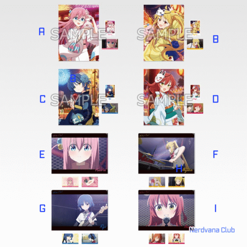 Ichiban Kuji Bocchi the Rock! Premio K Set de Carpeta & Stickers