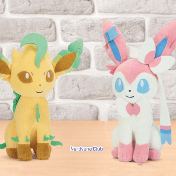 Pokémon Mofu Gutto Peluche Eevee Friends – Leafeon & Sylveon - Imagen 2