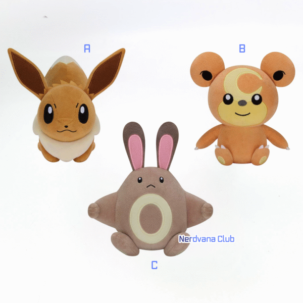 Pokémon – Peluche Eevee, Sentret y Teddiursa - Imagen 2