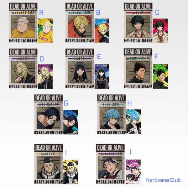 Ichiban Kuji Sakamoto Days – Premio H: Set de Clear File & Stickers