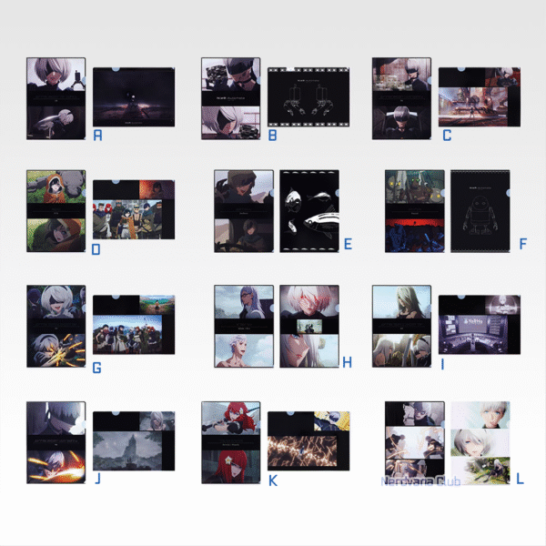 Ichiban Kuji NieR:Automata Ver1.1a -¡Gloria a la humanidad!- – Premio H: Set de Carpetas Transparentes