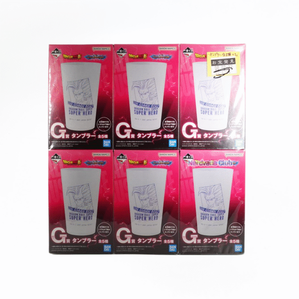 NV0045- Vaso Plástico de Dragon Ball Diseño Color Azul y Blanco (Set de 6 vasos) (Diseños al Azar) (Premio G)