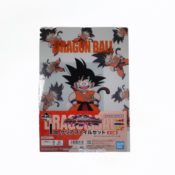NV0070 Carpeta Diseño Dragon Ball Tamaño A4 Goku niño con traje de la casa Kame + A5 Goku vs Piccolo Daimaku