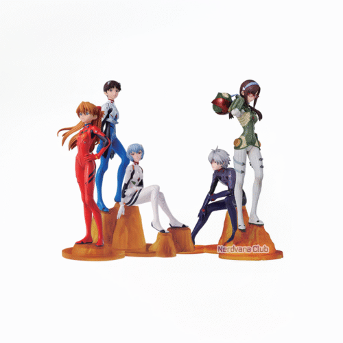 Evangelion Set de figuras de Shinji-Kaworu-Asuka-Rei-Mari