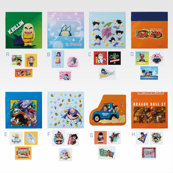 Bandai Spirits - Dragon Ball - Varios personajes - Dragon Ball Snap Collection 2 - Premio I - Bolsa con Cierre + Set de Pegatinas