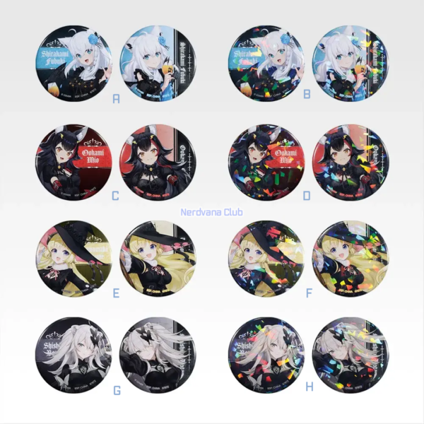 SF2296 Bandai Spirits - Hololive - Varios personajes - Ichiban Kuji ~Villain Style~ - Set de pines metálicos (Premio Pin Badge)