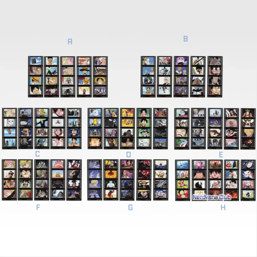 SF2318 Ichiban Kuji - One Piece - Varios personajes - Dramatic Memories - Set de stickers (Premio J)