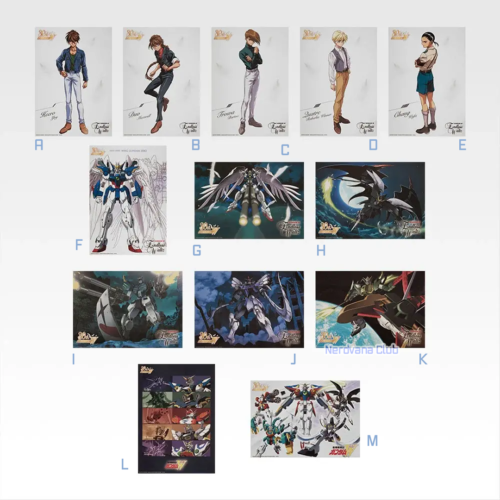 SF2326 Ichiban Kuji - Mobile Suit Gundam Wing - Varios personajes - 30th Anniversary - Póster transparente (Premio G)