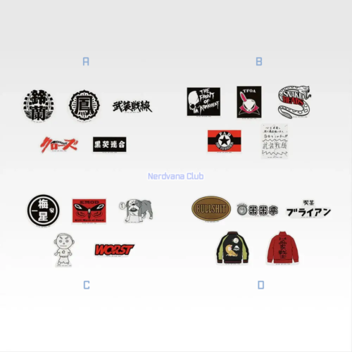 SF2380 Ichiban Kuji - Crows x Worst - Varios Tipos Stickers (Pegatina) - Cuervos Errantes (Premio F)