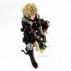 Figura coleccionable MAXIMATIC II de Katsuki Bakugo de My Hero Academia, en pose de ataque con explosiones doradas en ambas manos y traje de héroe negro dañado por la batalla