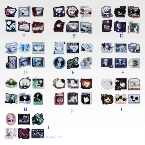 SF2527 Hunter × Hunter Ichiban Kuji ZAOLDYECK FAMILY Premio J Colección de Stickers
