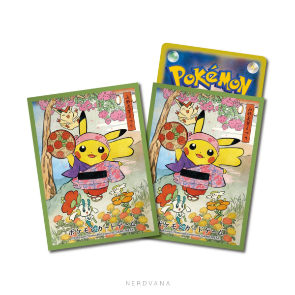 Pokémon TCG - Deck Sleeves - Pikachu Festival Hanagasa 【Verde】