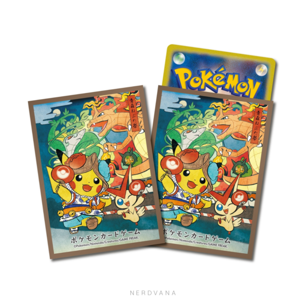 SF2659-2 Pokémon TCG - Deck Sleeves - Pikachu Festival Nebuta 【Marrón】