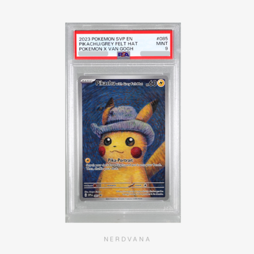 Pikachu with Grey Felt Hat #085 Pokémon Van Gogh 2023 certificada PSA 9 MINT