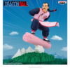 Figura coleccionable History Box de Tao Pai Pai de Dragon Ball, pose dinámica sobre su columna rosada en pleno vuelo, base diorama con montañas nevadas y árboles verdes