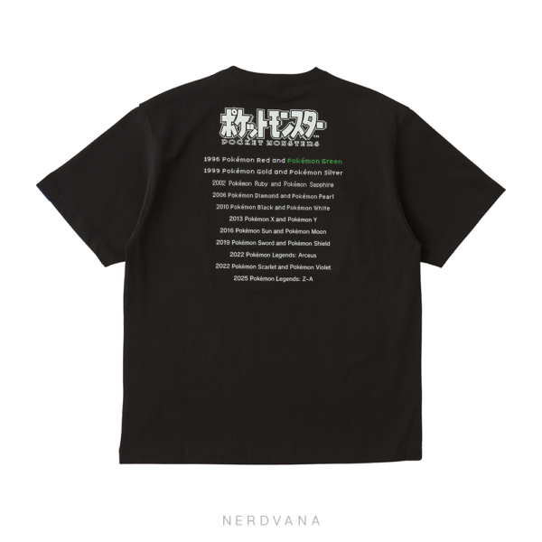 Set de camisetas Pokémon Rojo y Verde del Pokémon Center original, con diseño de Lizardon y Fushigibana, estuches réplica de cartucho Game Boy con cierre y charm incluidos