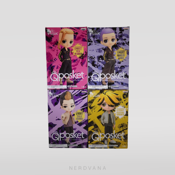 Tokyo Revengers - Hakkai Shiba-Ken Ryuguji-Kazutora Hanemiya-Shuji Hanma - Set de 4 figuras