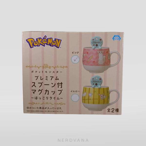 Pokemon Taza rosa con cuchara