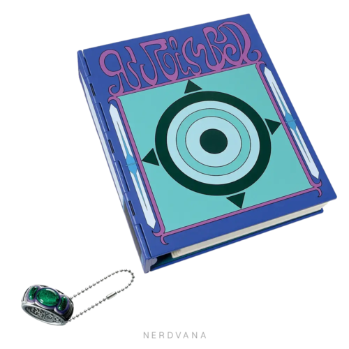 Binder coleccionable de Greed Island de Hunter x Hunter con portada azul y anillo metálico en cadena, réplica del juego del arco G.I., línea Ichiban Kuji MASTERELIVE COLLECTION