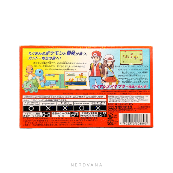 Pokémon FireRed GBA Japonés | Wireless Adapter Completo
