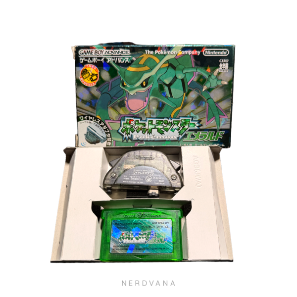 Pokémon Emerald GBA Japonés | Wireless Adapter Completo